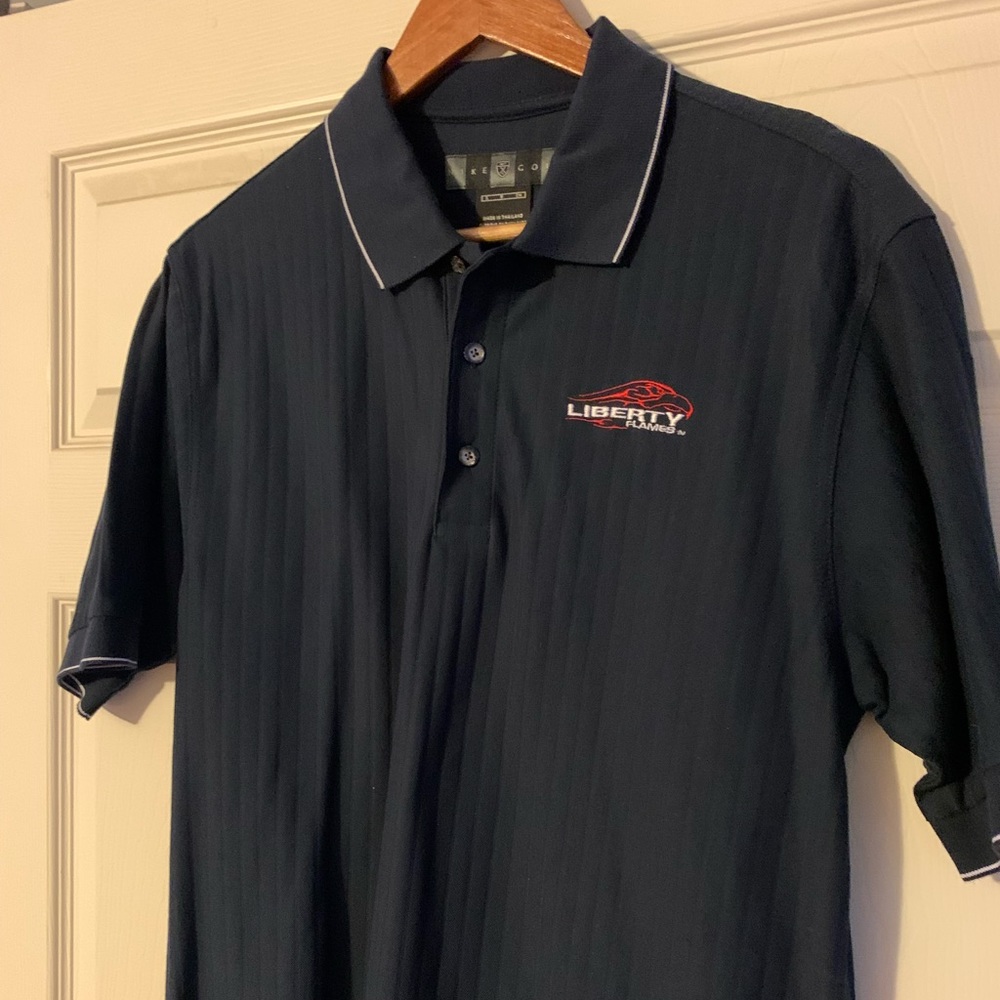 Liberty University NikeGolf polo blue with LU logo small